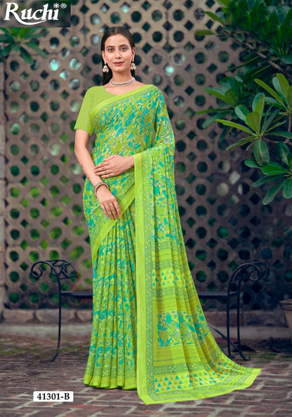 Star Chiffon 191 Ruchi Sarees Wholesaler Ahmedabad