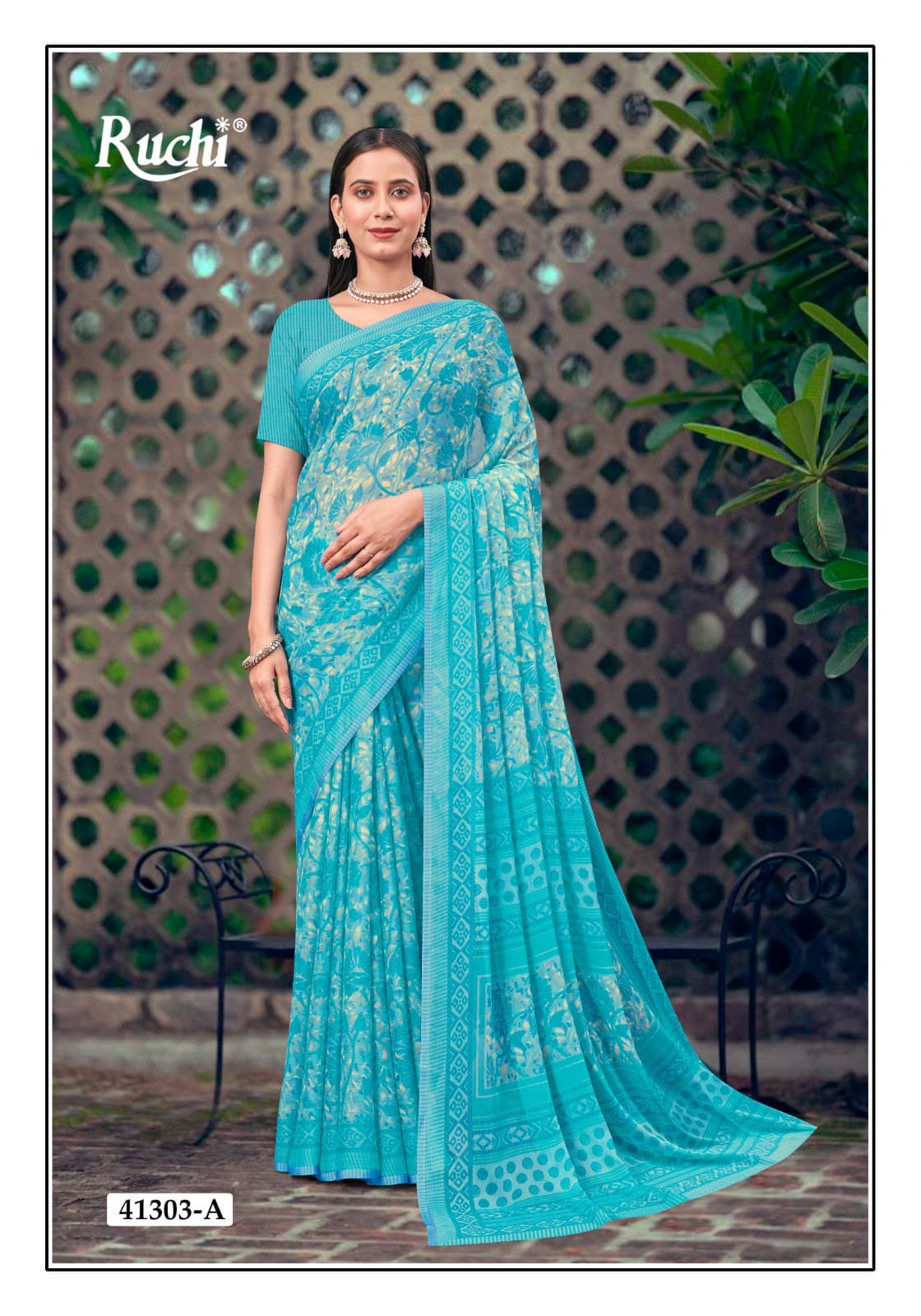 Star Chiffon 191 Ruchi Sarees Wholesaler Ahmedabad