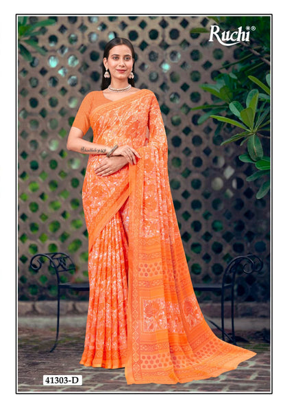 Star Chiffon 191 Ruchi Sarees Wholesaler Ahmedabad