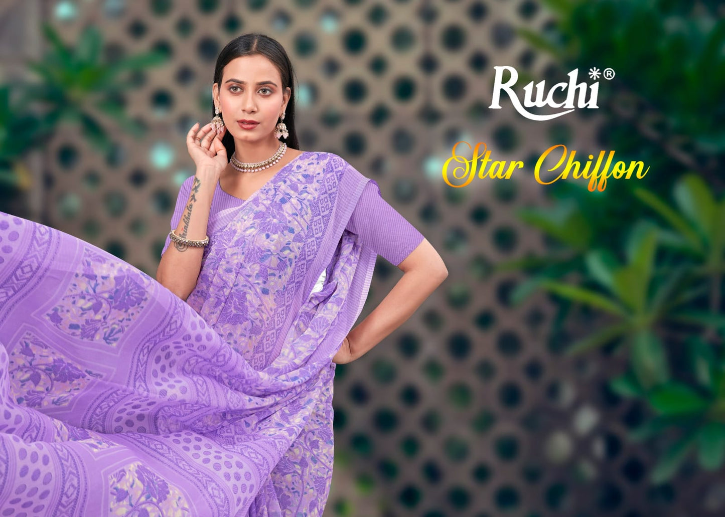 Star Chiffon 191 Ruchi Sarees Wholesaler Ahmedabad