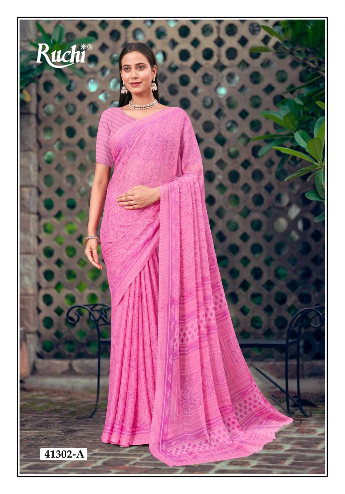Star Chiffon 191 Ruchi Sarees Wholesaler Ahmedabad