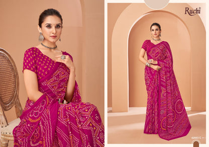 Star Chiffon 195 Ruchi Sarees Supplier Ahmedabad