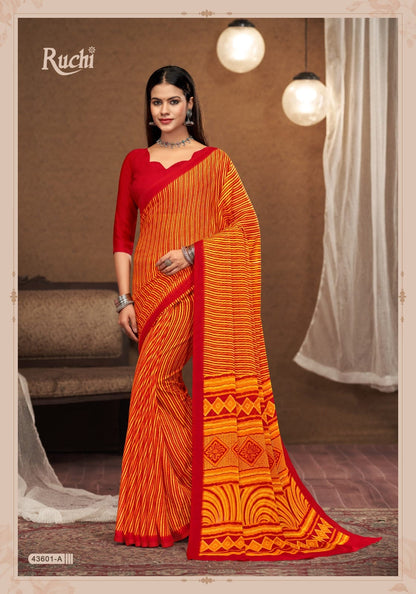 Star Chiffon 197 Ruchi Sarees Exporter Gujarat