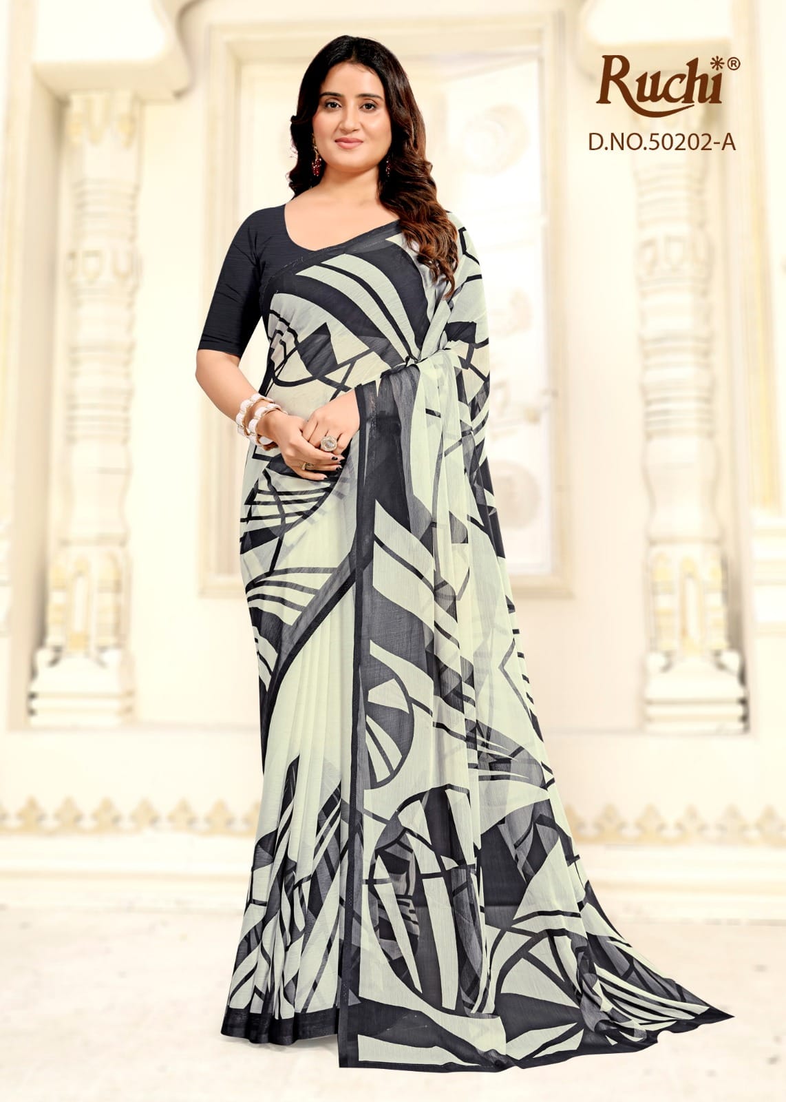 Star Chiffon 209 Ruchi Sarees Wholesaler Ahmedabad