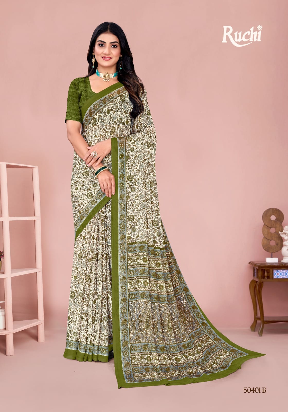Star Chiffon 211 Ruchi Sarees Supplier Gujarat