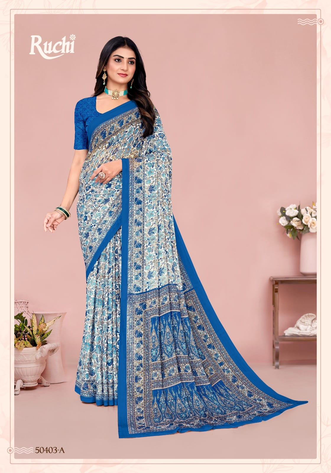 Star Chiffon 211 Ruchi Sarees Supplier Gujarat