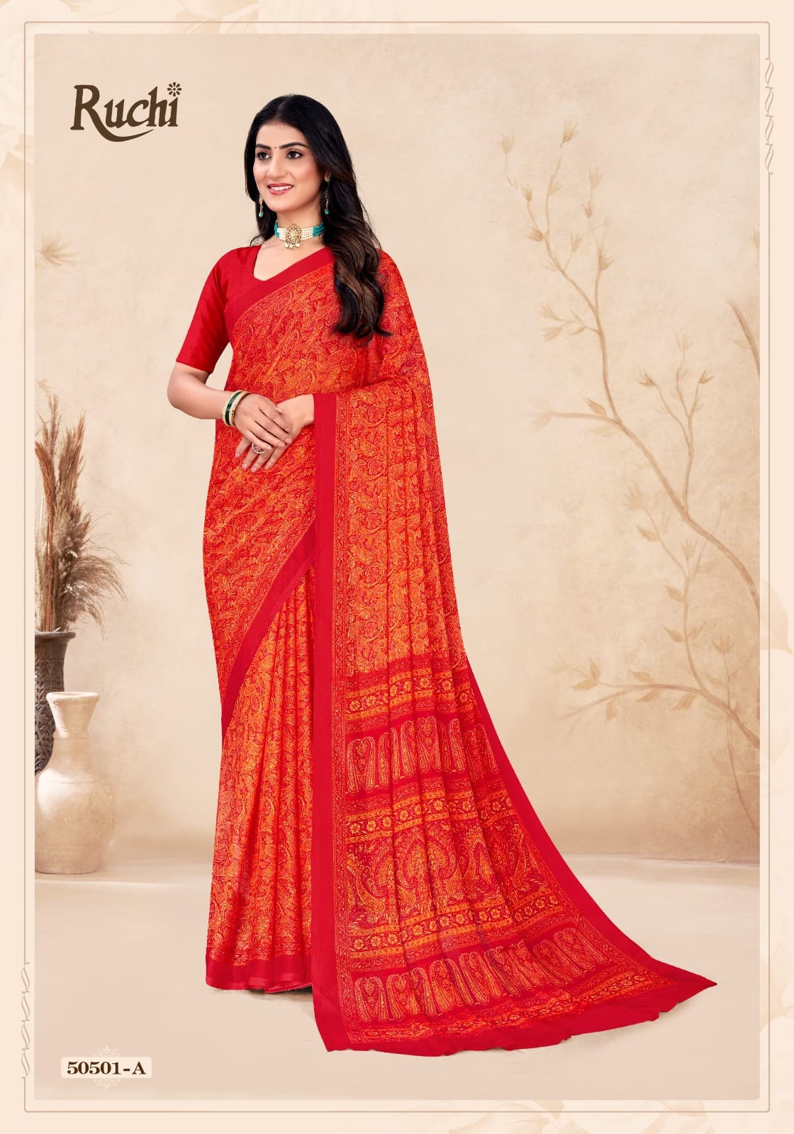 Star Chiffon 212 Ruchi Chiffon Sarees Wholesale Rate