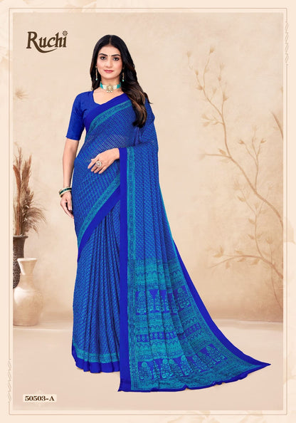 Star Chiffon 212 Ruchi Chiffon Sarees Wholesale Rate