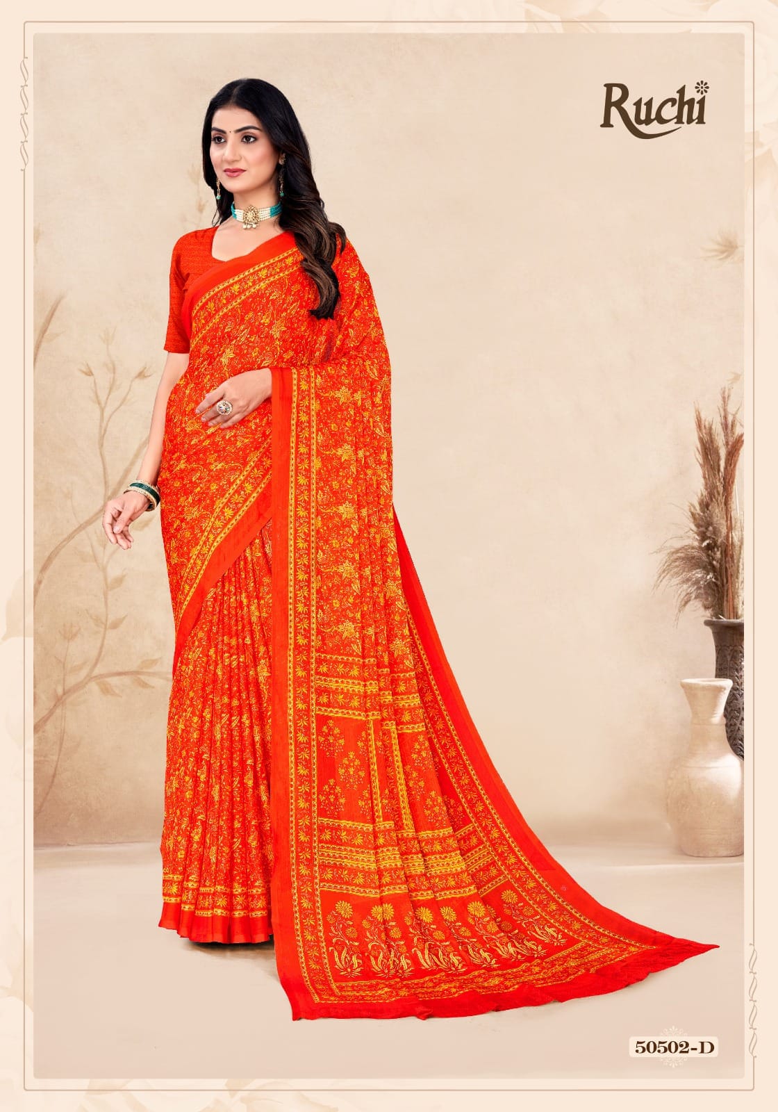 Star Chiffon 212 Ruchi Chiffon Sarees Wholesale Rate