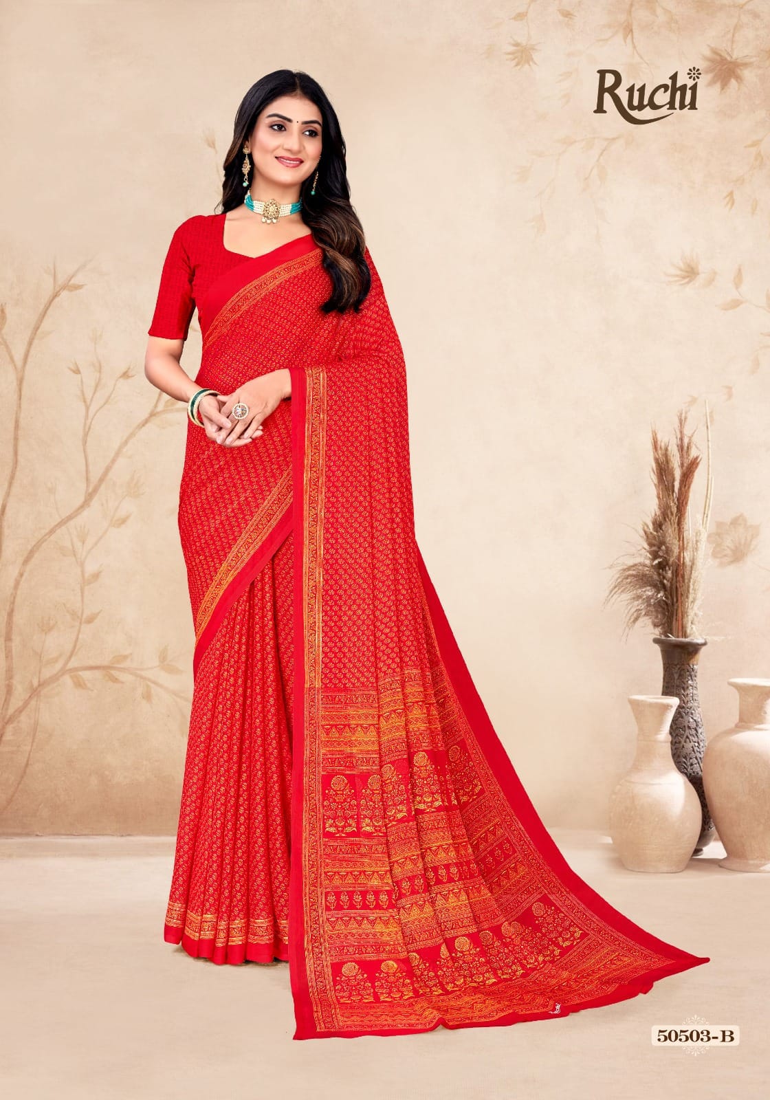 Star Chiffon 212 Ruchi Chiffon Sarees Wholesale Rate