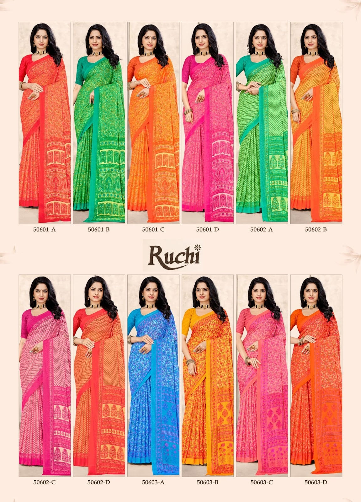 Star Chiffon 213 Ruchi Sarees Wholesale