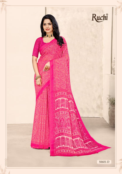 Star Chiffon 213 Ruchi Sarees Wholesale