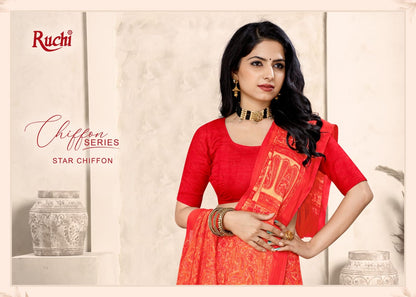 Star Chiffon 213 Ruchi Sarees Wholesale