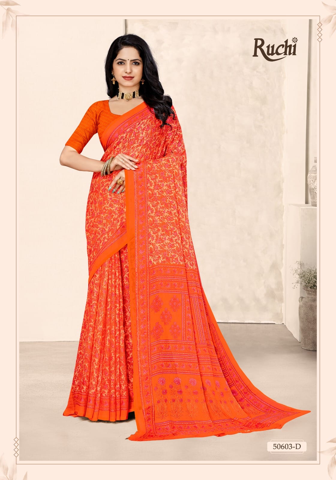 Star Chiffon 213 Ruchi Sarees Wholesale