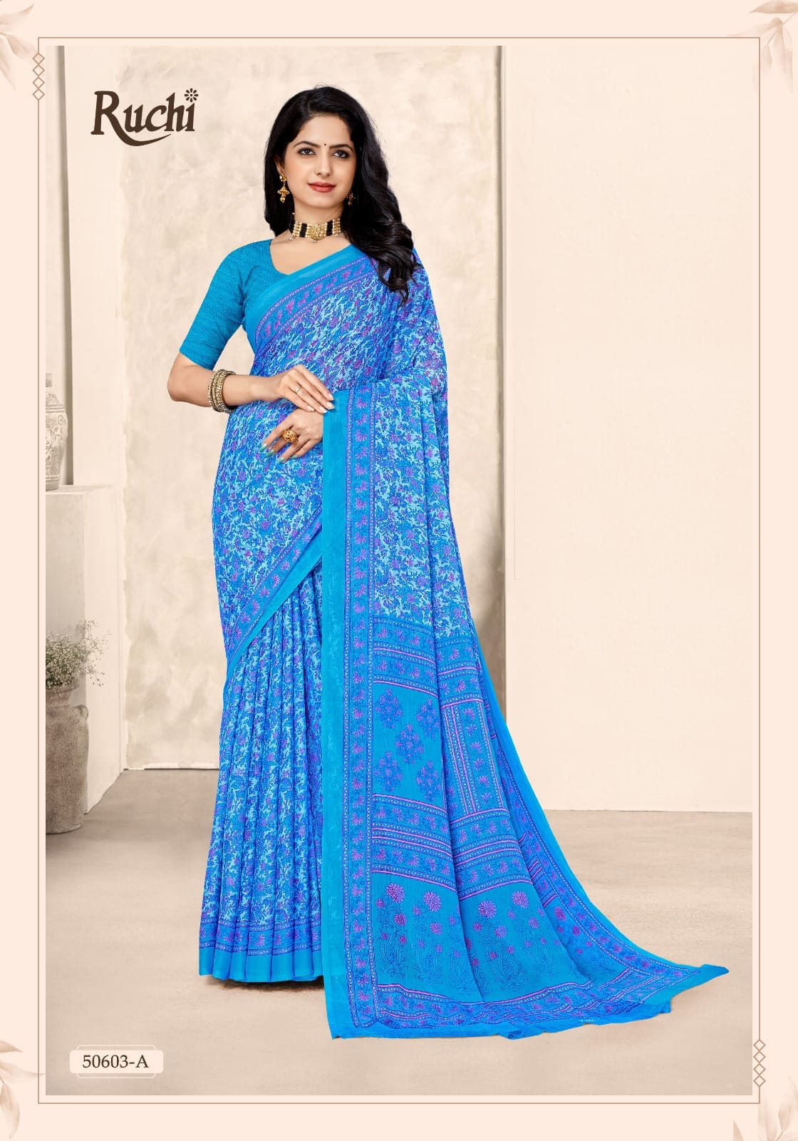 Star Chiffon 213 Ruchi Sarees Wholesale