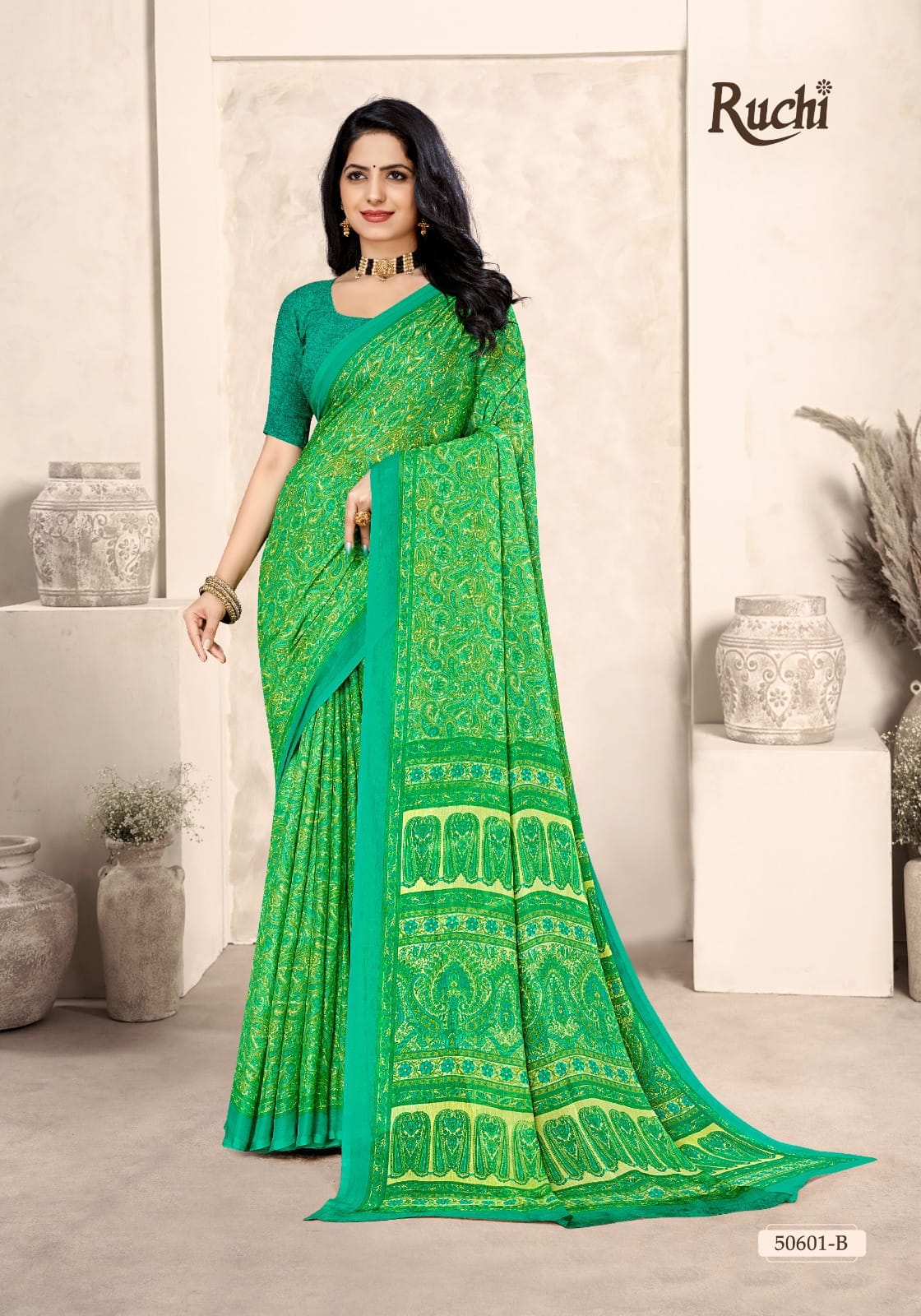 Star Chiffon 213 Ruchi Sarees Wholesale