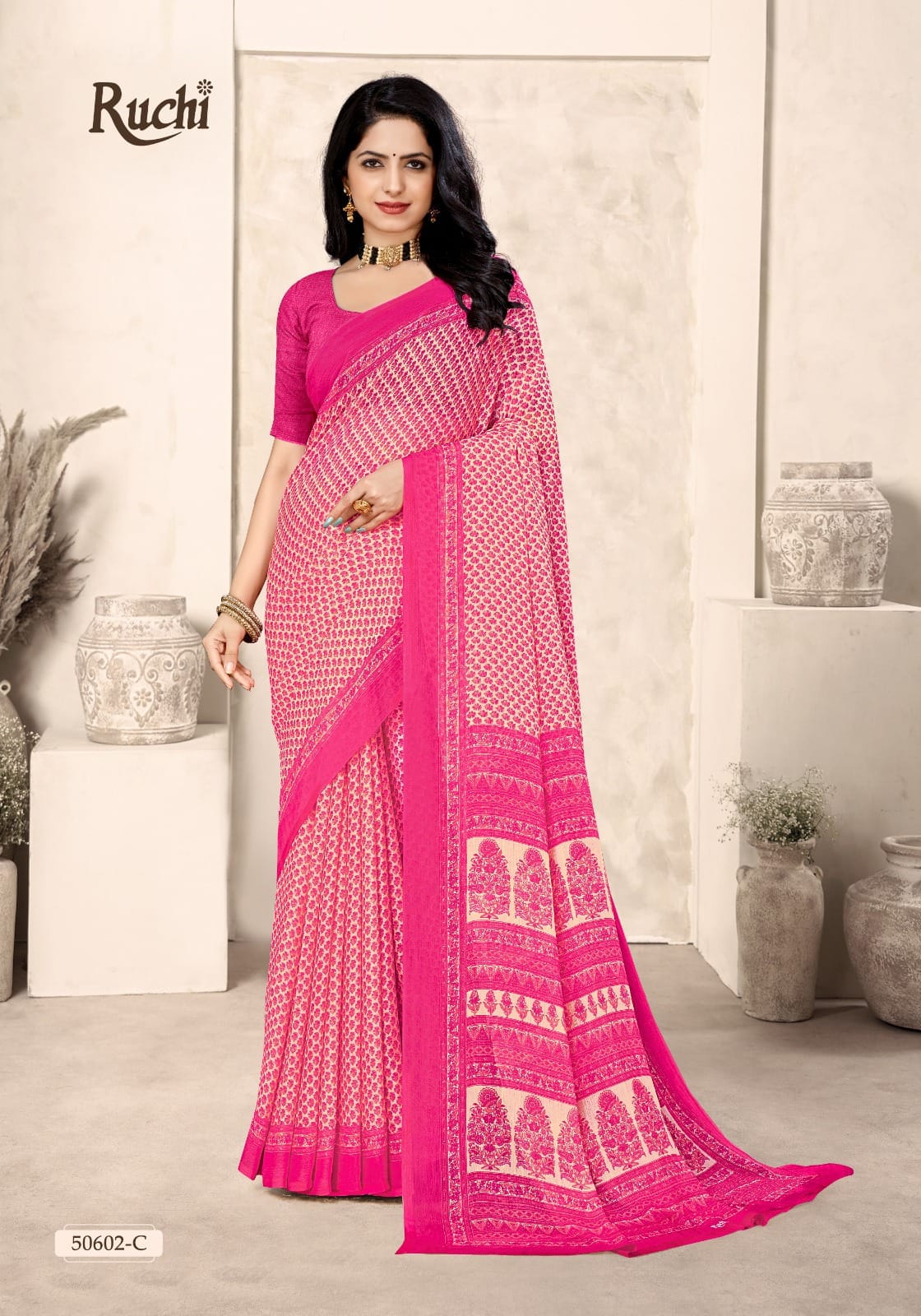 Star Chiffon 213 Ruchi Sarees Wholesale