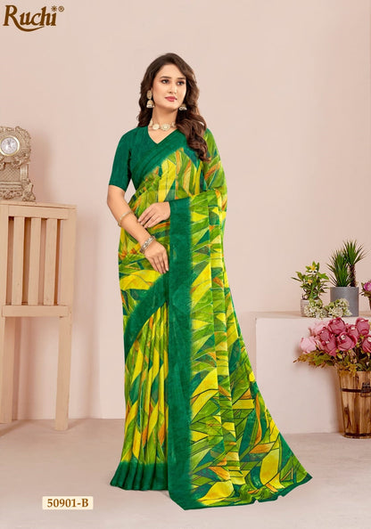 Star Chiffon 214 Ruchi Sarees Wholesale Price