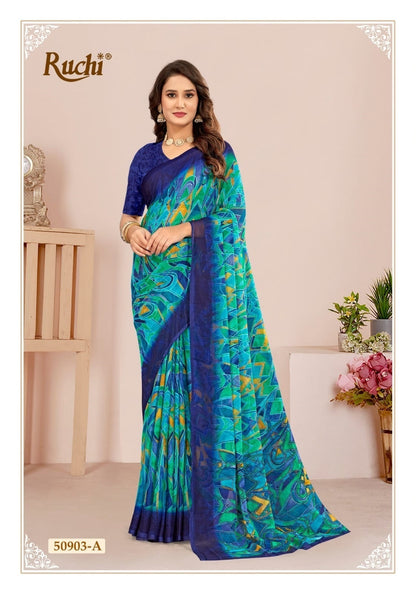 Star Chiffon 214 Ruchi Sarees Wholesale Price