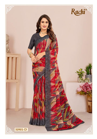 Star Chiffon 214 Ruchi Sarees Wholesale Price