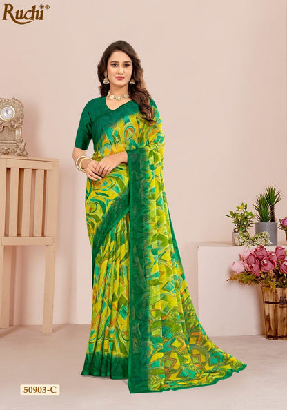 Star Chiffon 214 Ruchi Sarees Wholesale Price