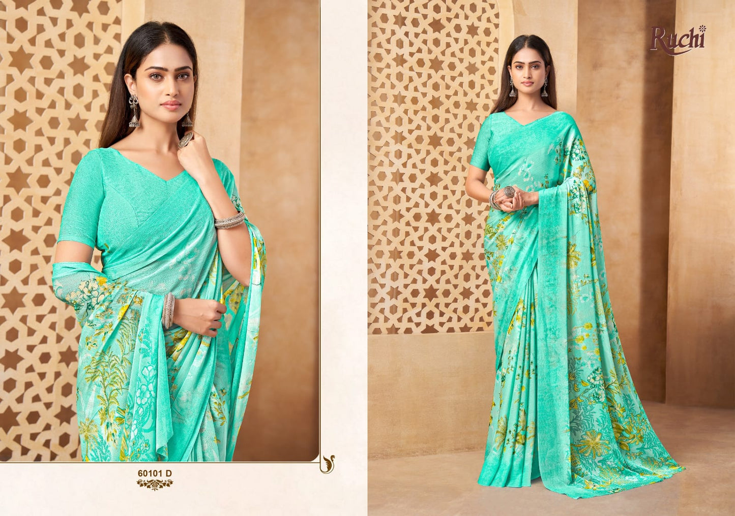 Star Chiffon 216 Ruchi Sarees Wholesaler Ahmedabad
