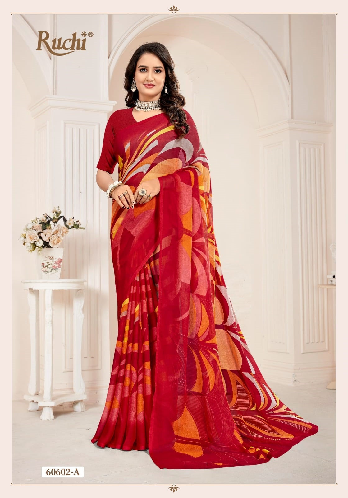 Star Chiffon 221 Ruchi Chiffon Sarees Manufacturer Ahmedabad