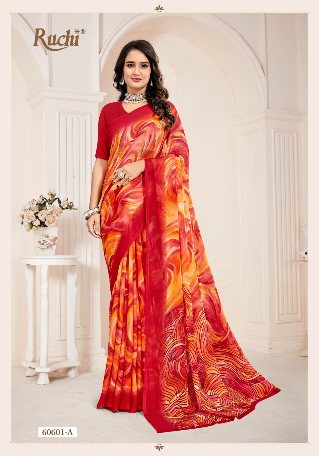 Star Chiffon 221 Ruchi Chiffon Sarees Manufacturer Ahmedabad