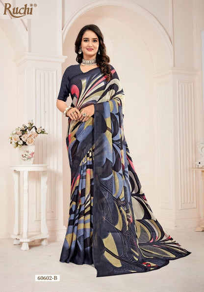 Star Chiffon 221 Ruchi Chiffon Sarees Manufacturer Ahmedabad