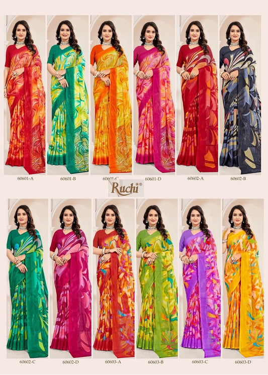 Star Chiffon 221 Ruchi Chiffon Sarees Manufacturer Ahmedabad