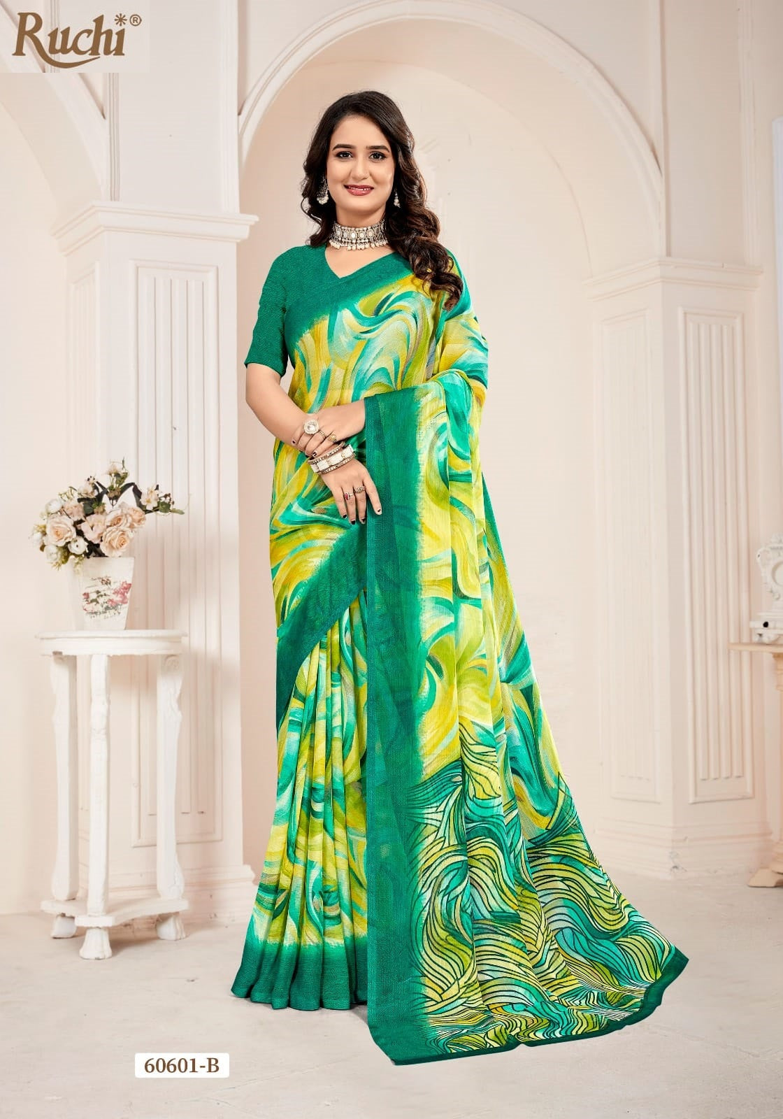 Star Chiffon 221 Ruchi Chiffon Sarees Manufacturer Ahmedabad