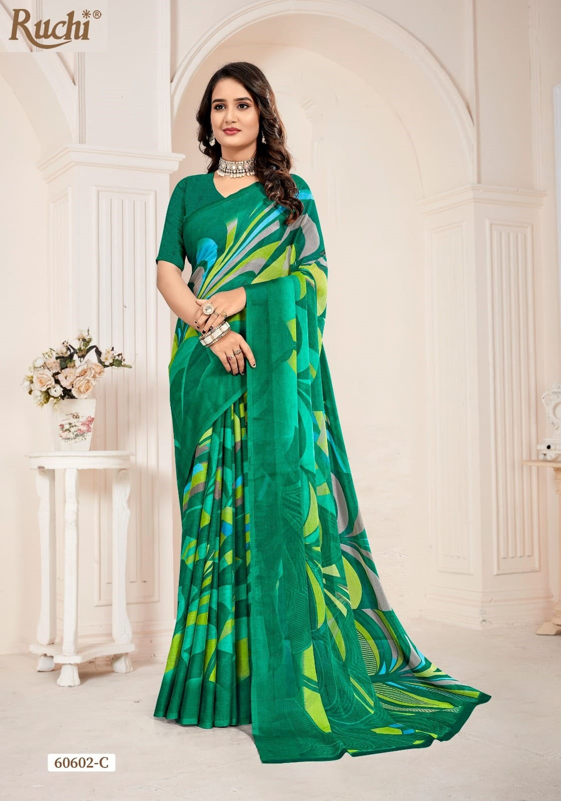 Star Chiffon 221 Ruchi Chiffon Sarees Manufacturer Ahmedabad