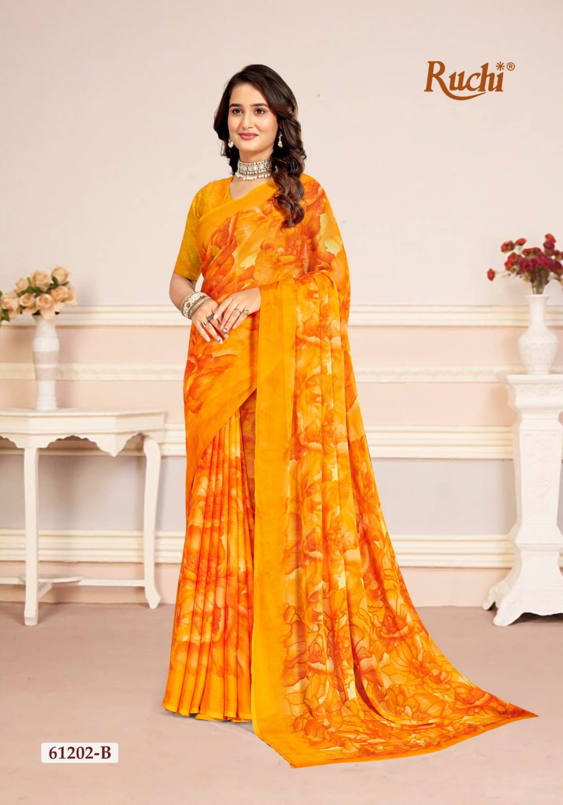 Star Chiffon 225 Ruchi Sarees Exporter