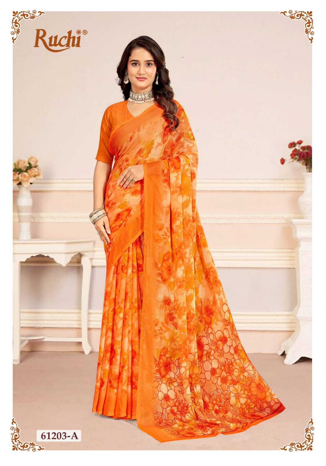 Star Chiffon 225 Ruchi Sarees Exporter