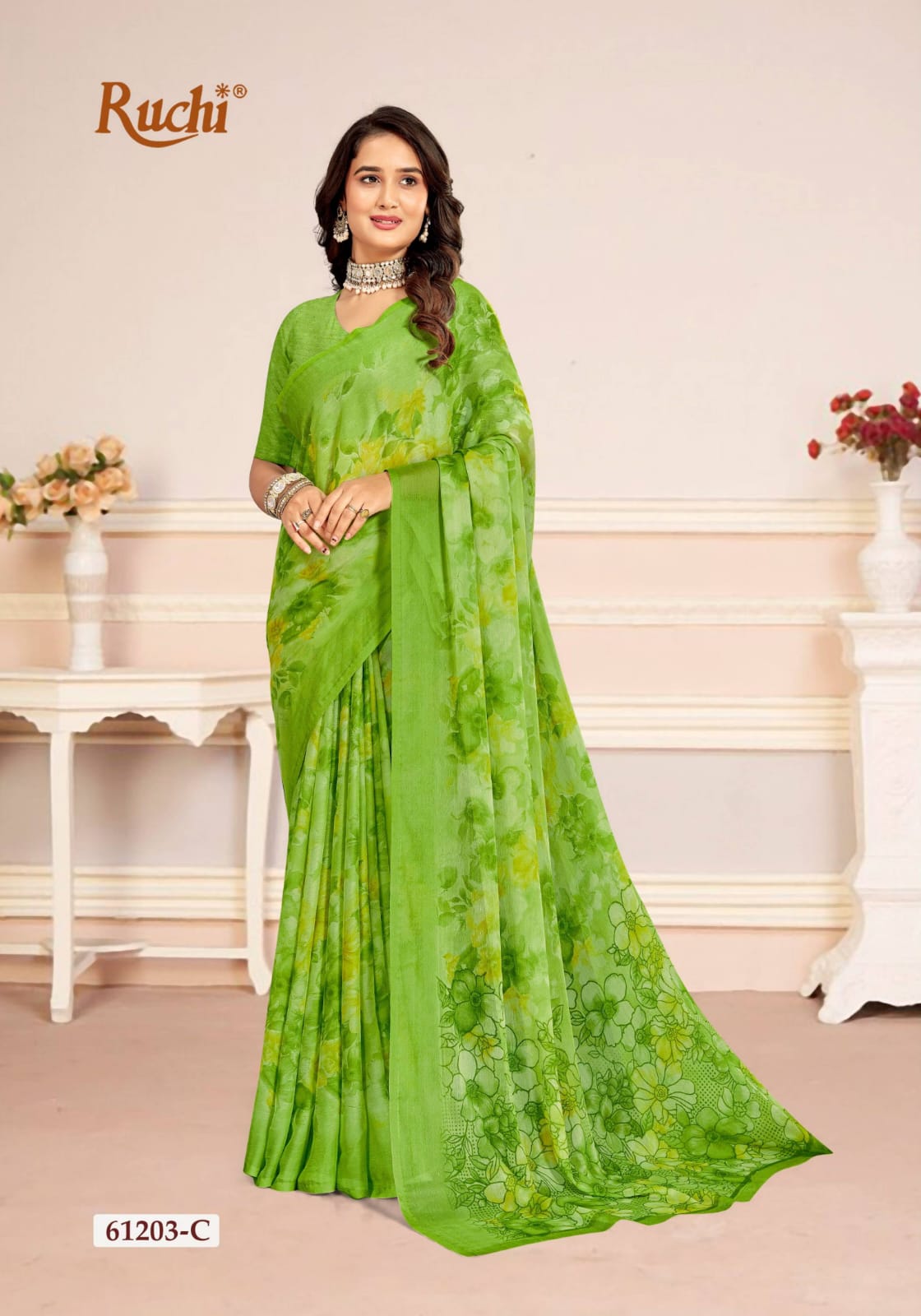 Star Chiffon 225 Ruchi Sarees Exporter