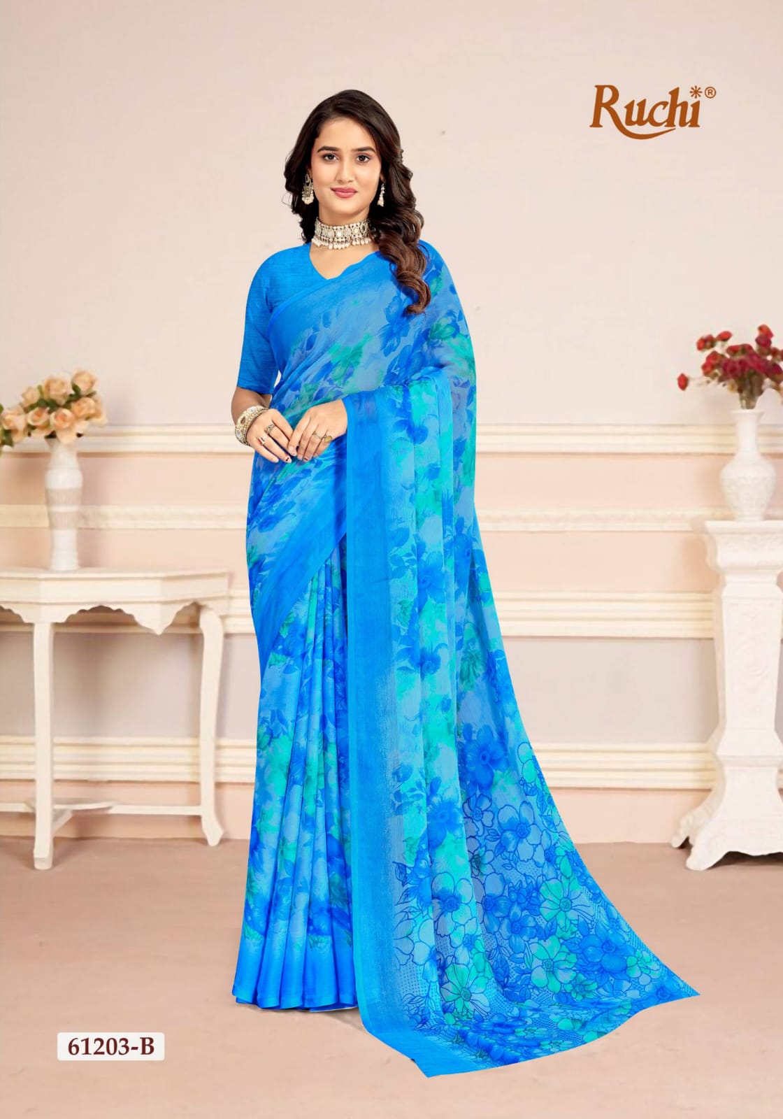 Star Chiffon 225 Ruchi Sarees Exporter