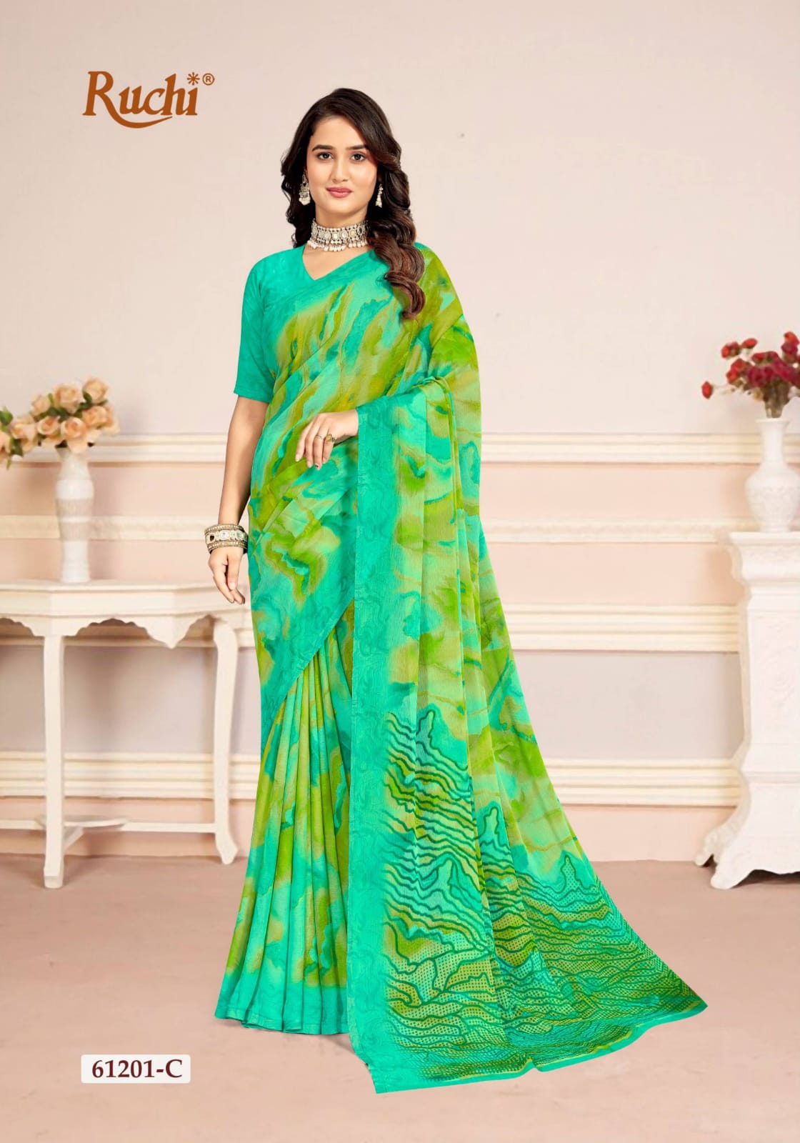 Star Chiffon 225 Ruchi Sarees Exporter