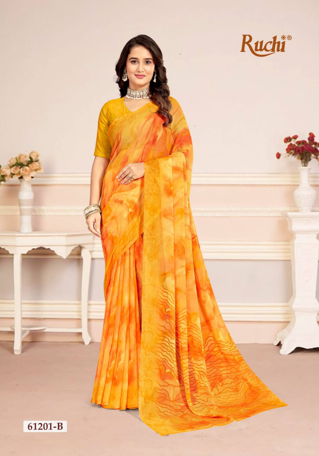 Star Chiffon 225 Ruchi Sarees Exporter