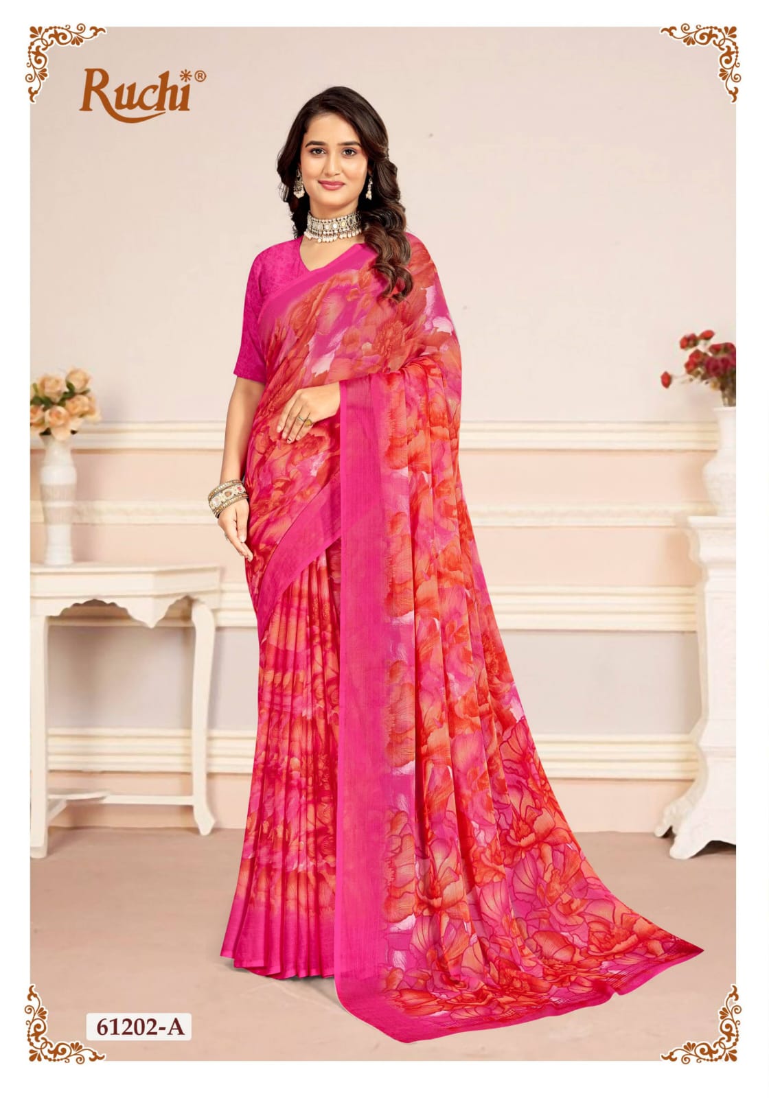 Star Chiffon 225 Ruchi Sarees Exporter
