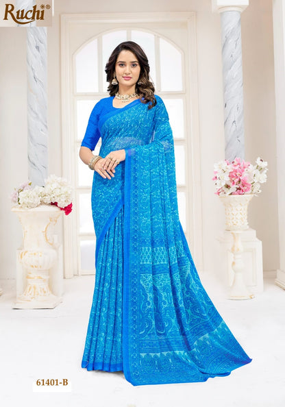 Star Chiffon 227 Ruchi Chiffon Sarees Exporter