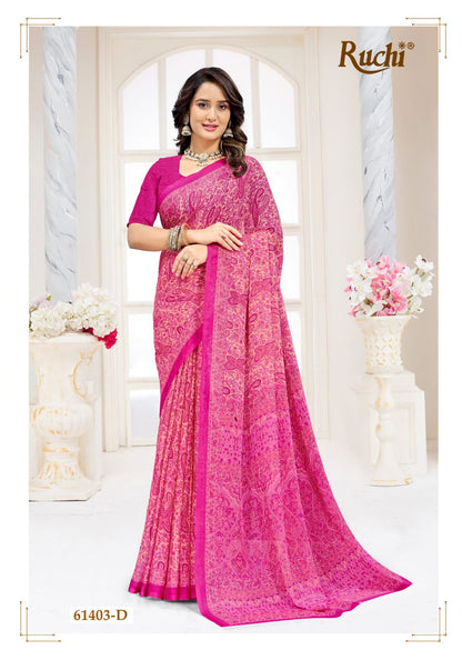 Star Chiffon 227 Ruchi Chiffon Sarees Exporter