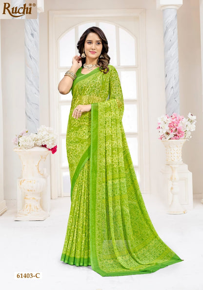 Star Chiffon 227 Ruchi Chiffon Sarees Exporter