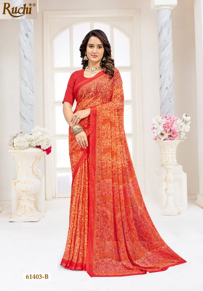 Star Chiffon 227 Ruchi Chiffon Sarees Exporter