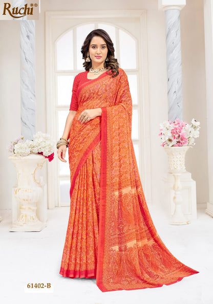 Star Chiffon 227 Ruchi Chiffon Sarees Exporter