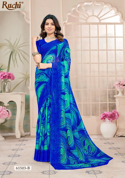 Star Chiffon 228 Ruchi Sarees Wholesaler India