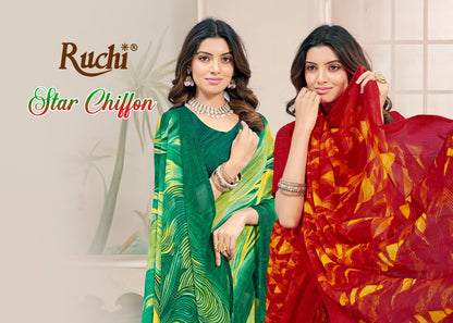 Star Chiffon 228 Ruchi Sarees Wholesaler India