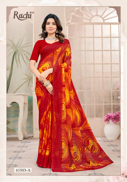 Star Chiffon 228 Ruchi Sarees Wholesaler India