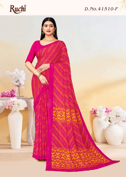Star Chiffon Lehriya 10 Ruchi Sarees Supplier