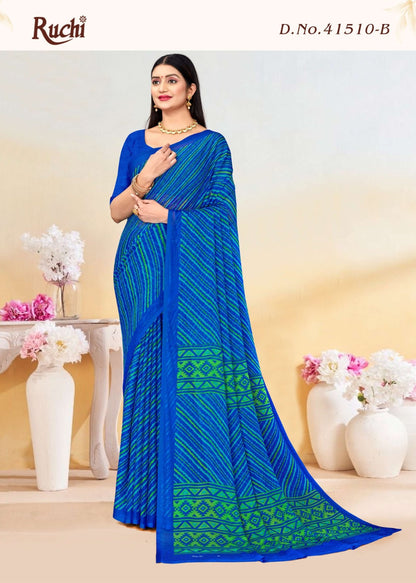 Star Chiffon Lehriya 10 Ruchi Sarees Supplier