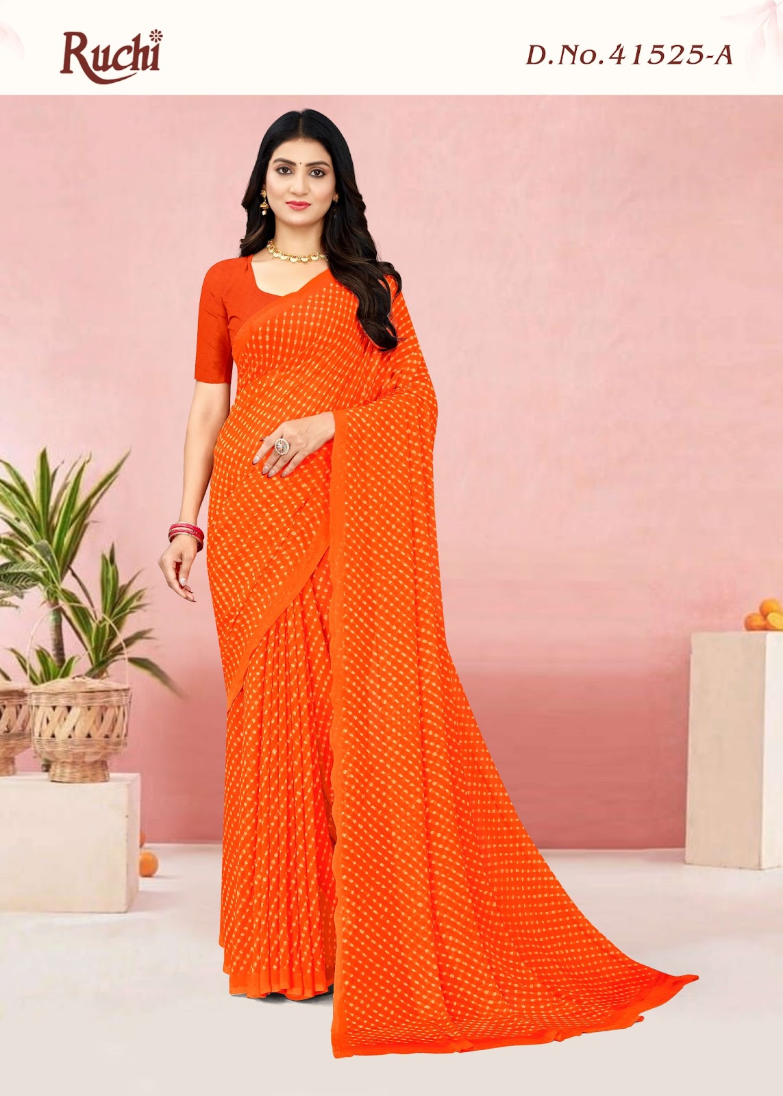 Star Chiffon Lehriya 25 Ruchi Sarees Manufacturer Ahmedabad